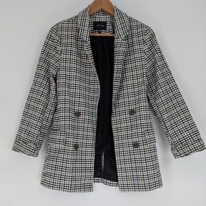 Love Tree Black and White Blazer Classic‎ Tailored Design